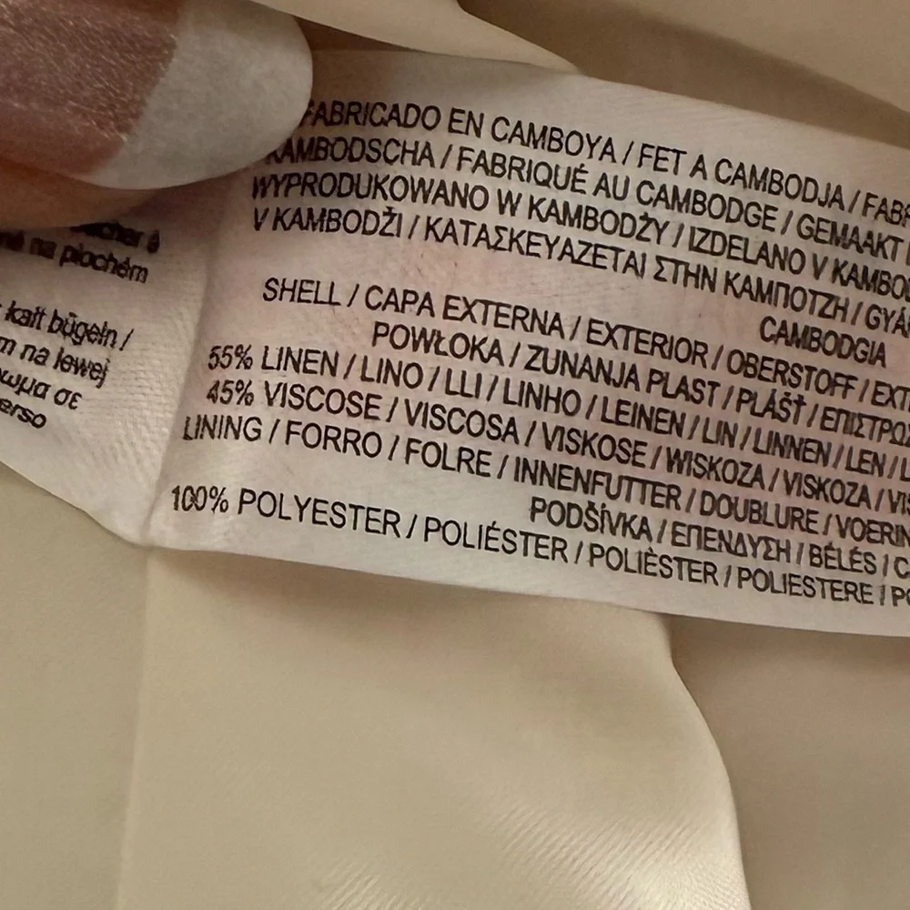 Women's Cream Double-Breasted Lightweight Jacket - Picture 12 of 12